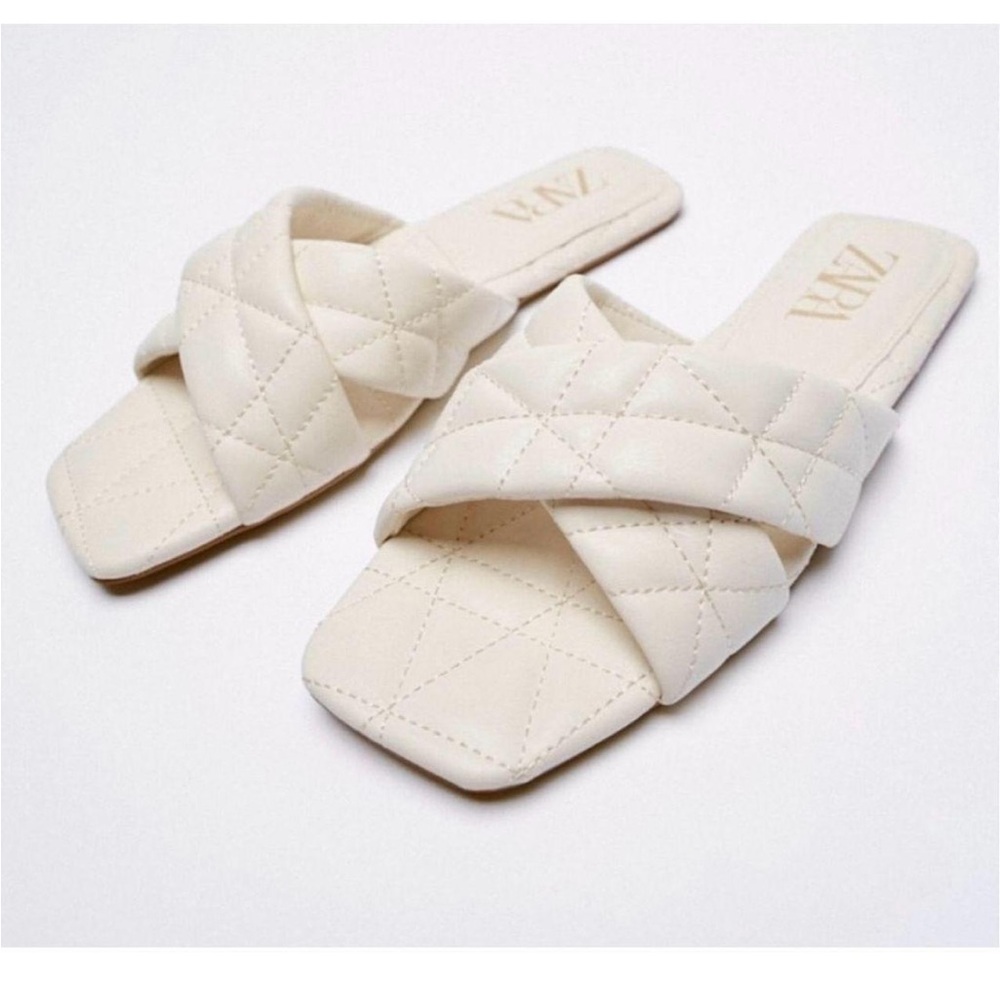 Zara Quilted Leather Slide